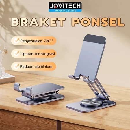 Jovitech Phone Holder Rotasi 360 Stand Holder Hp Universal Smartphone Tablet Alumunium Alloy - MH04