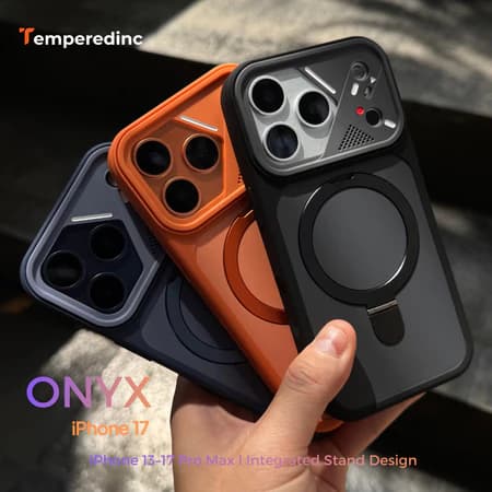 ONYX MagSafe Tech Case iPhone 13–17 Pro Max Integrated Stand Design Precision Camera Shield
