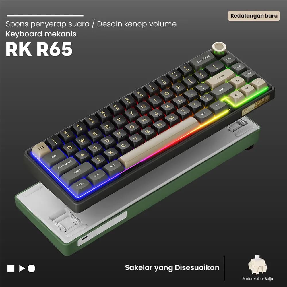Royal Kludge RK R65 Black 66 key Wired Gaming Keyboard